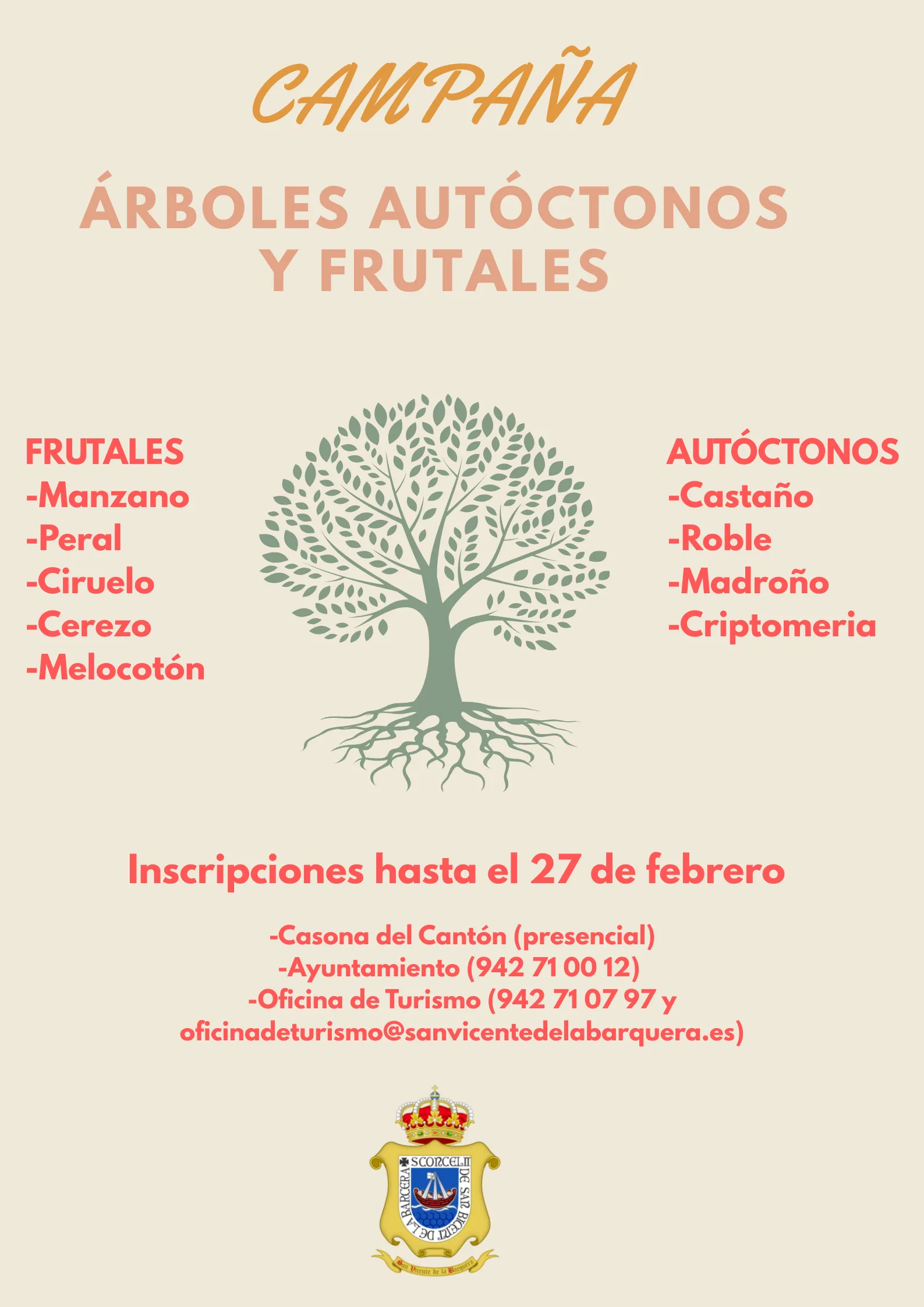 Vuelve la Campaña de Árboles Autóctonos y Frutales en San Vicente de la Barquera