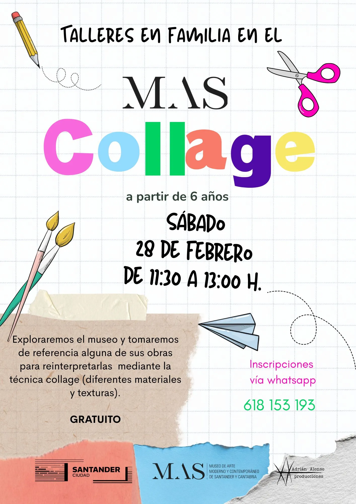 El Museo de Santander acerca el arte a las familias con el taller ‘MAS Collage’