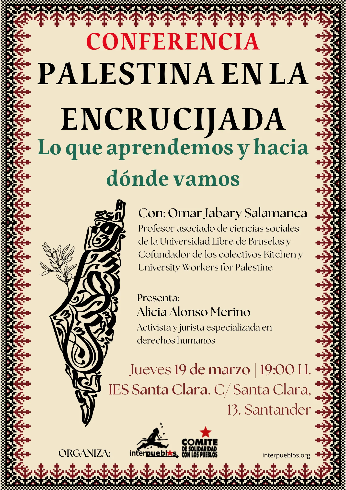 Santander acoge un coloquio sobre Palestina en un contexto de creciente tensión internacional