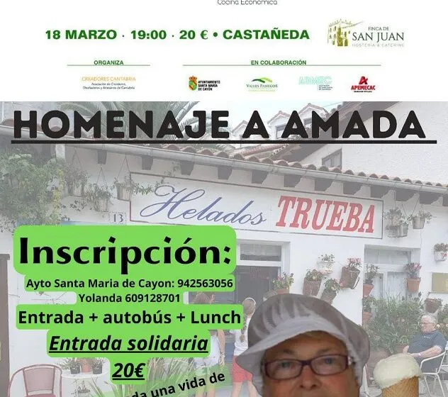  Amada, nuestra heladera será la gran protagonista el próximo 18 de marzo en la Finca de San Juan, donde recibirá el Premio María Rosa Fernández Pacheco a la Mujer Emprendedora de los Valles Pasiegos