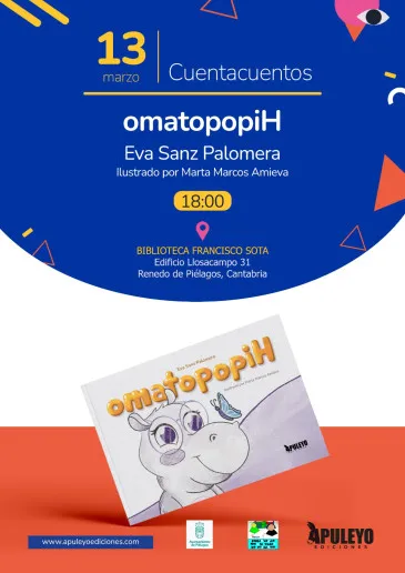  Eva Sanz Palomera visitará este viernes la Biblioteca municipal de Renedo para realizar un cuentacuentos de su obra titulada OmatopopiH
