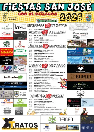  Boo de Piélagos celebrará del 18 al 22 de marzo las Fiestas de San José 2026