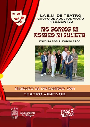 Noticias de Cantabria | El Cántabro | El grupo de adultos de Vioño de la Escuela municipal de teatro de Piélagos pondrá en escena la comedia ‘No somos ni Romeo ni Julieta’ escrita por Alfonso Paso
