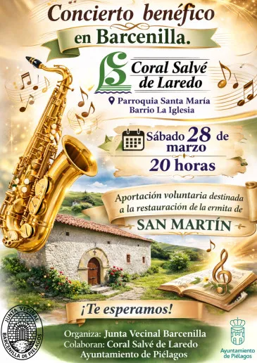  La Coral Salvé de Laredo ofrecerá este sábado un concierto benéfico en Barcenilla que recaudará fondos para la restauración de la Ermita de San Martín