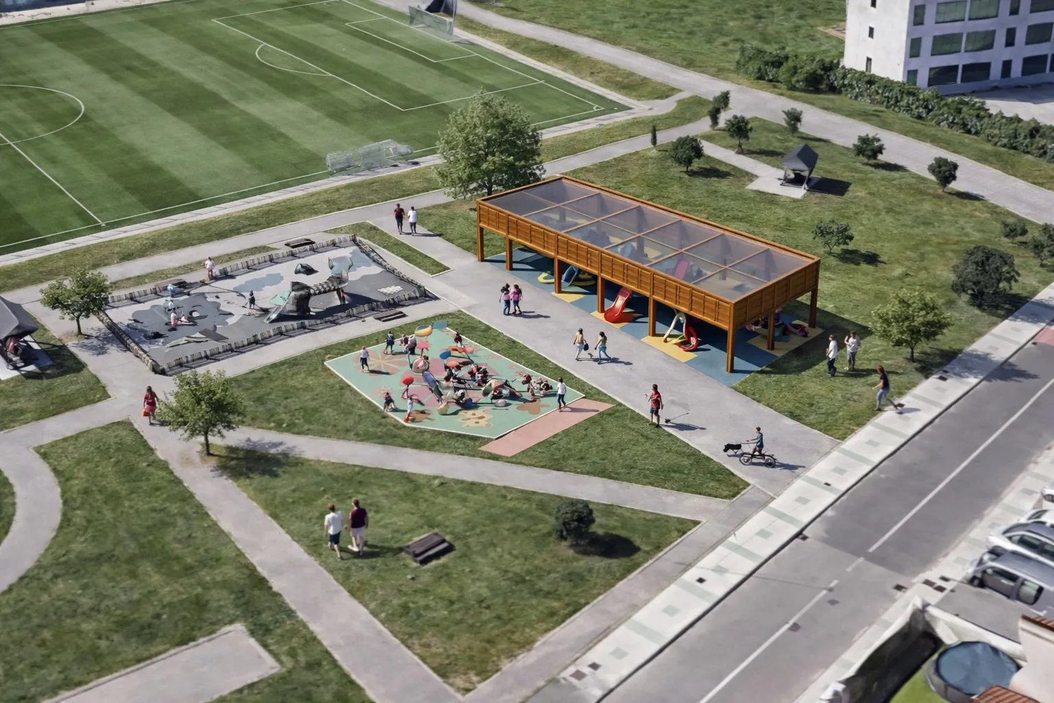 Polanco invertirá 300.000 euros en cubrir el parque infantil de Rinconeda para hacerlo utilizable todo el año