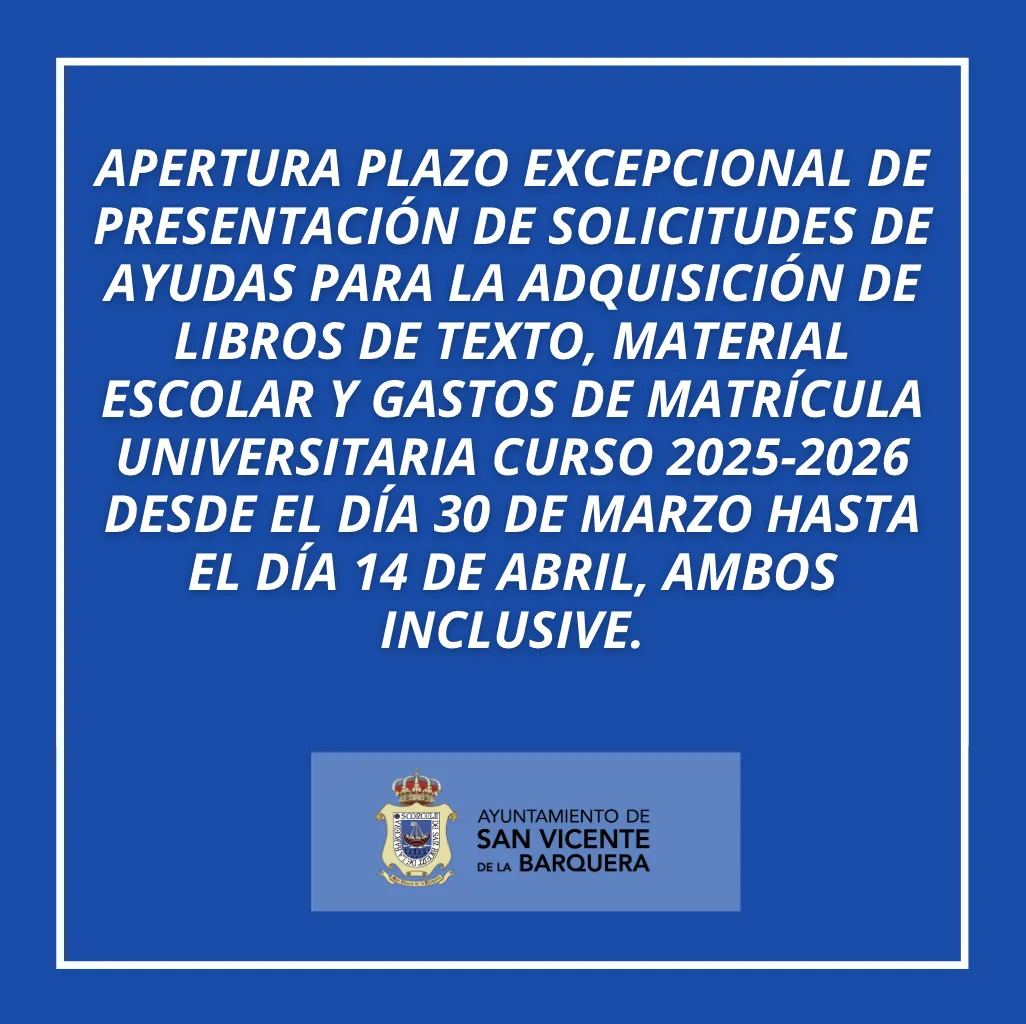 APERTURA DE SOLICITUD DE AYUDAS