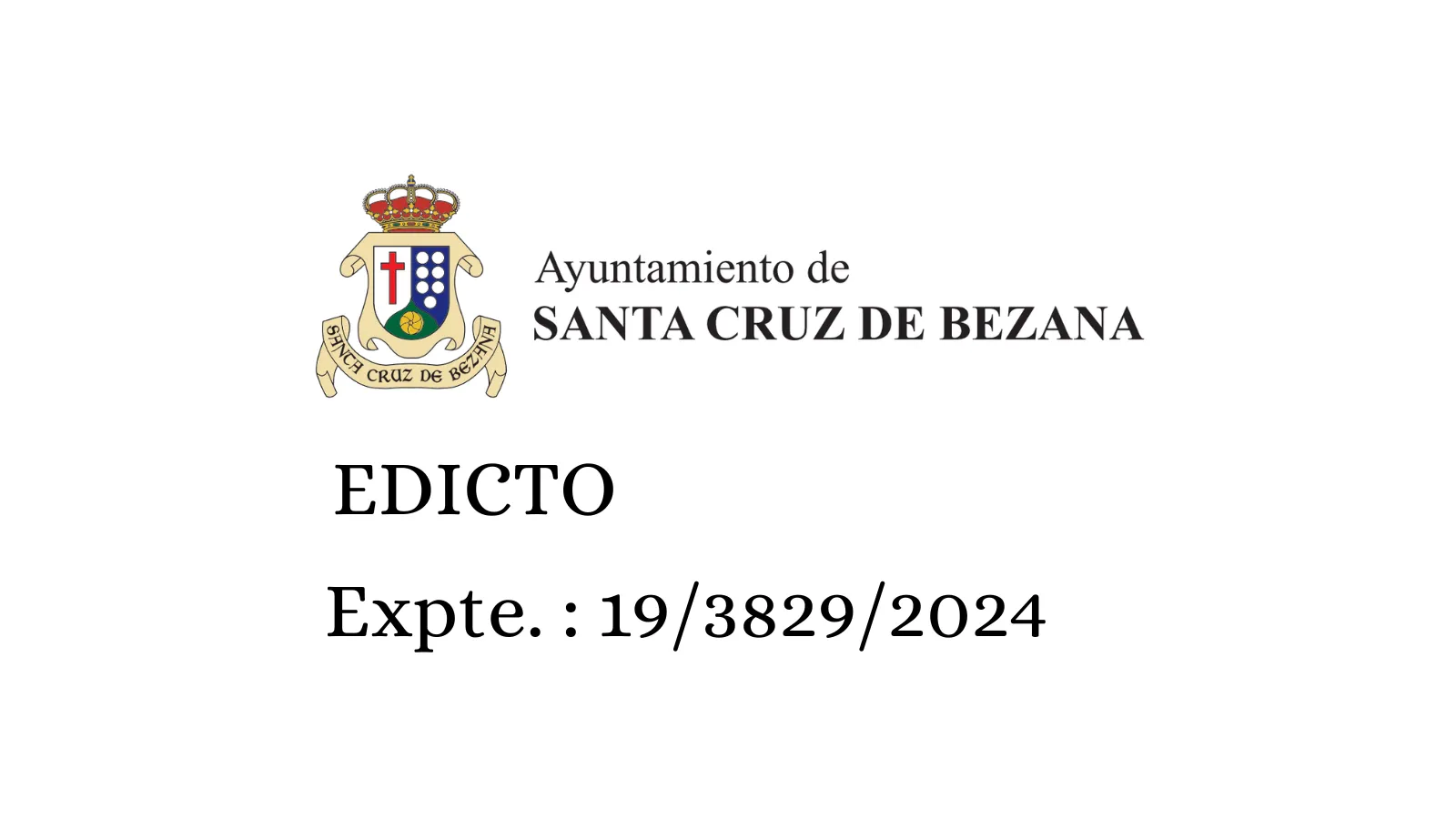 Ayuntamiento de Santa Cruz de Bezana EDICTO Expte.: 19/3829/2024