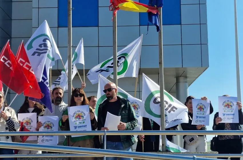  Trabajadores de AEMET se movilizan en Cantabria y anuncian huelga en Semana Santa