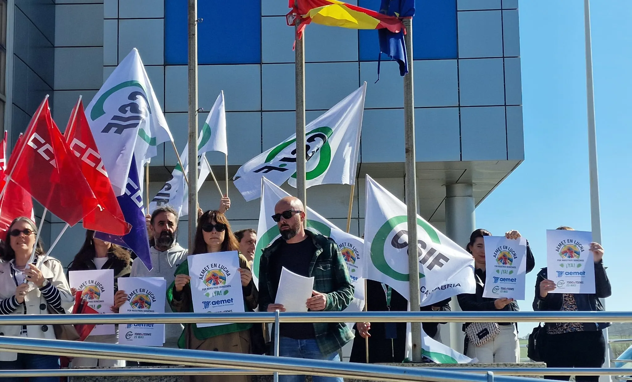 Trabajadores de AEMET se movilizan en Cantabria y anuncian huelga en Semana Santa