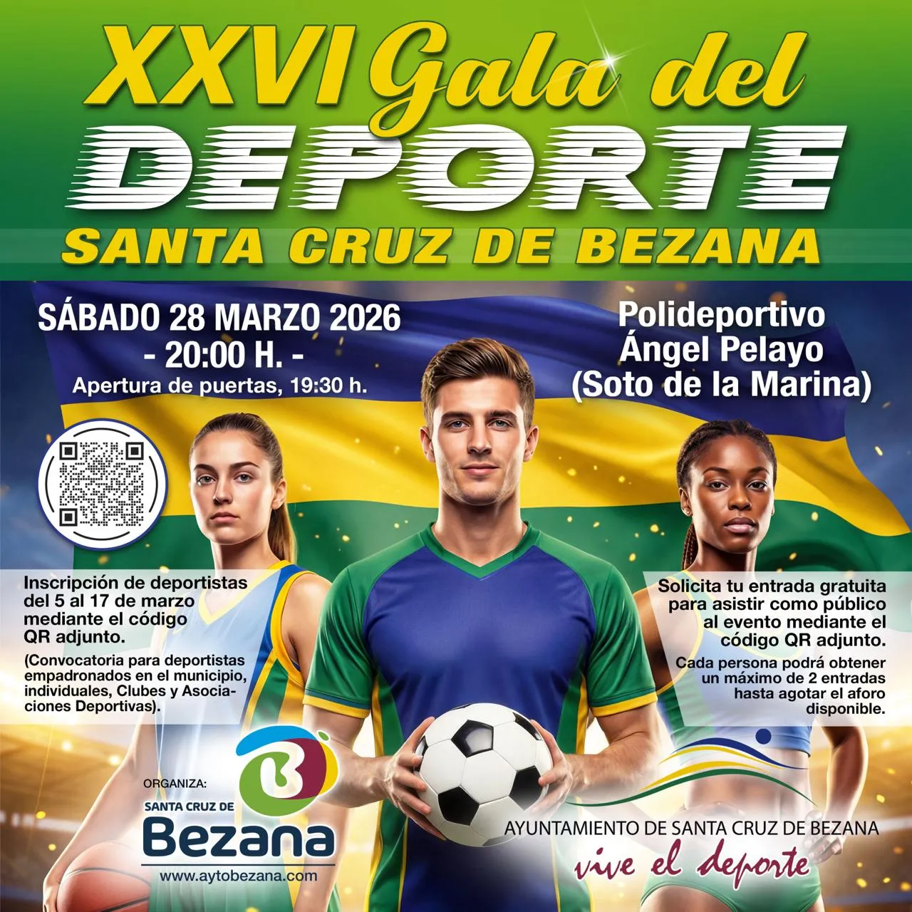 Abierto el plazo de inscripción para la XXVI Gala del Deporte de Santa Cruz de Bezana