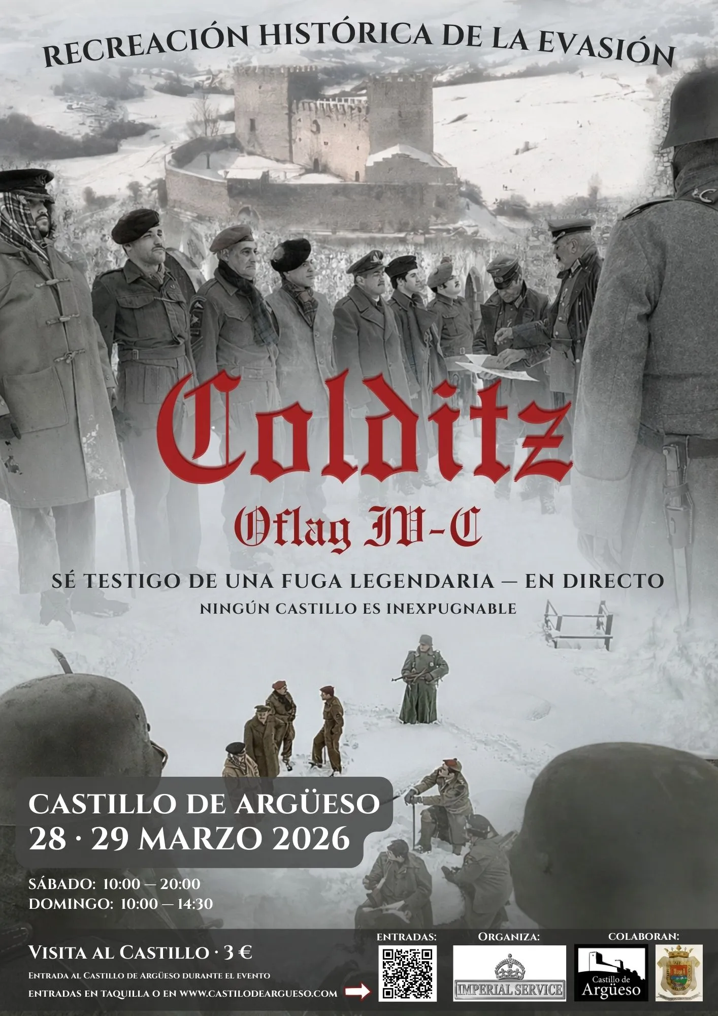 El Castillo de Argüeso recreará por primera vez la célebre fuga del castillo de Colditz en una experiencia histórica inmersiva