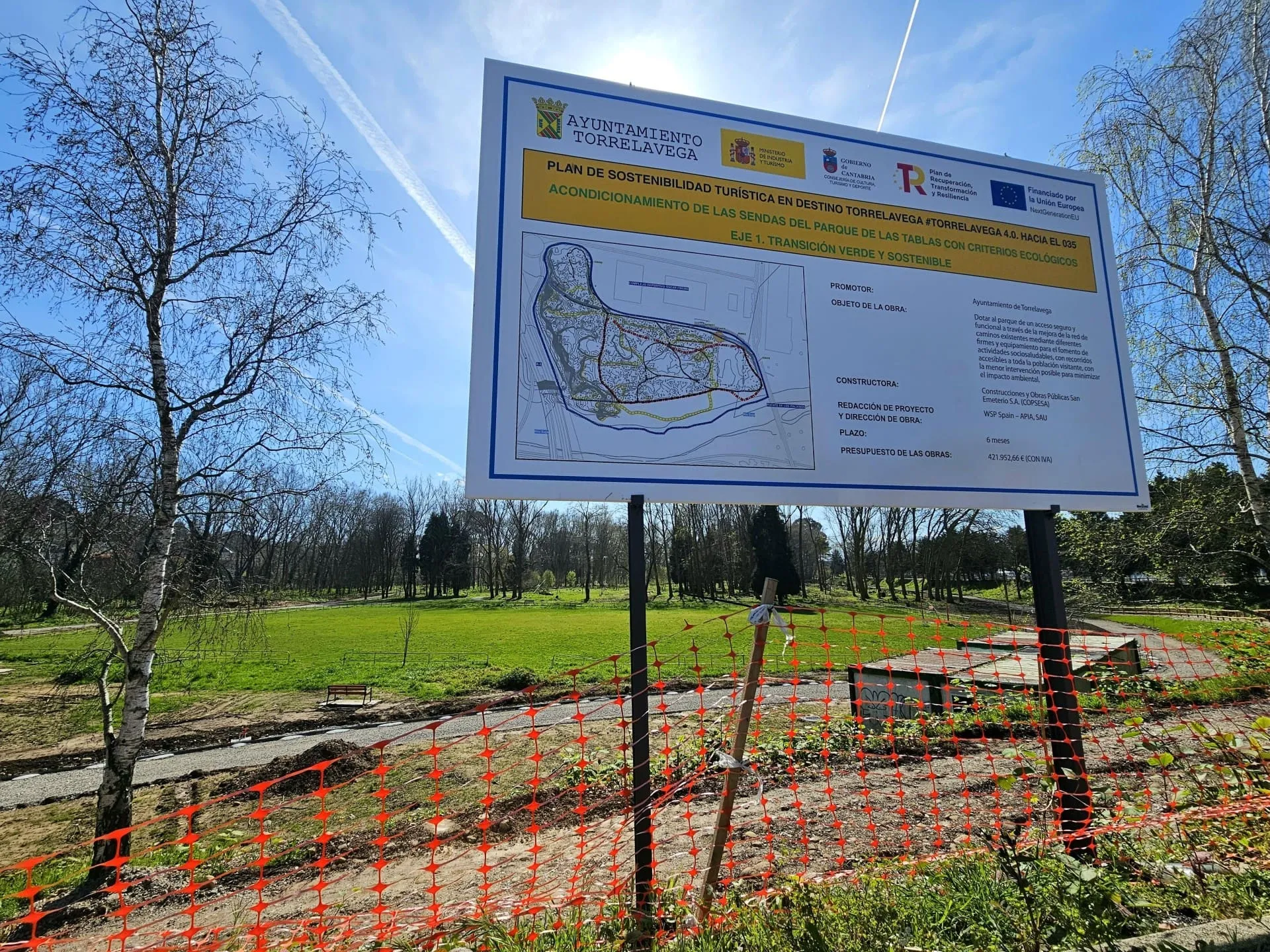 Torrelavega avanza en la mejora del Parque de Las Tablas con el acondicionamiento de sus sendas