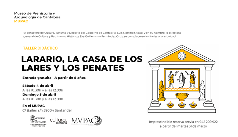 Cultura organiza un taller en el MUPAC sobre la espiritualidad doméstica en la Roma antigua