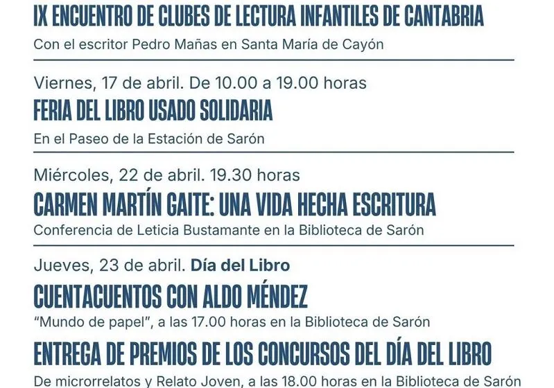  El Ayuntamiento de Santa María de Cayón celebra el Mes del Libro con distintas actividades organizadas por la Biblioteca Municipal Jerónimo Arozamena