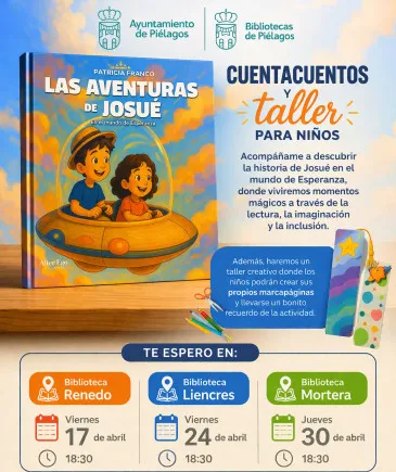  “Las aventuras de Josué en el mundo de Esperanza” recalarán los días 17, 24 y 30 de abril en las Bibliotecas de Piélagos en tres veladas destinadas a los lectores más pequeños