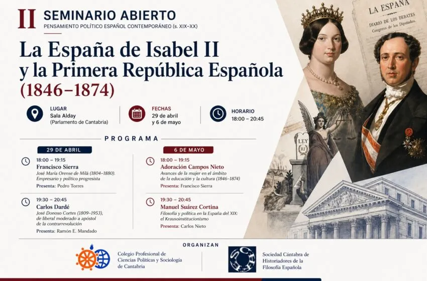 Noticias de Cantabria | El Cántabro | El Parlamento rescata el pensamiento político del siglo XIX con dos jornadas abiertas al público