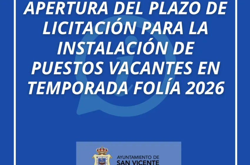  ANUNCIO PLAZOS LICITACIÓN