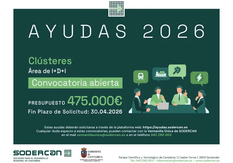  Industria convoca ayudas para los clústeres sectoriales con un presupuesto de 475.000 euros