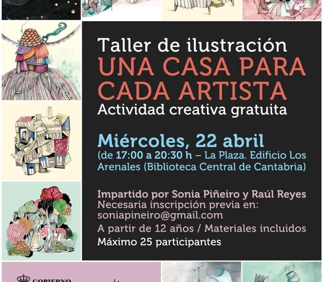 Cartel del taller creativo en torno a la exposición 'Una casa para cada artista'