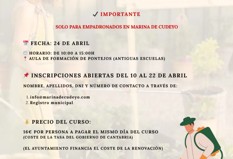  Curso de Renovación del Carnet de Aplicador de Productos Fitosanitarios