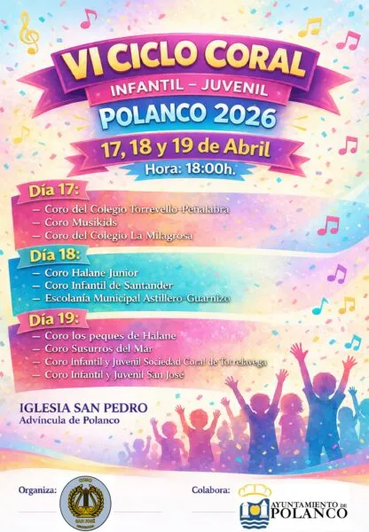 Noticias de Cantabria | El Cántabro | Polanco se convierte en epicentro del canto coral joven con diez agrupaciones de toda Cantabria