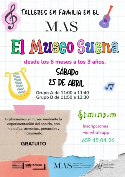 Noticias de Cantabria | El Cántabro | El MAS abre sus puertas a niños de 0 a 3 años con la experiencia artística ‘El museo suena’