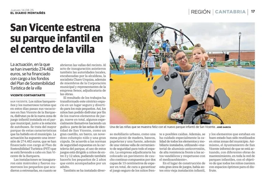  RENOVACIÓN DE PARQUE INFANTIL DE «EL RELLENO», con fondos Next Generation de la Unión Europea