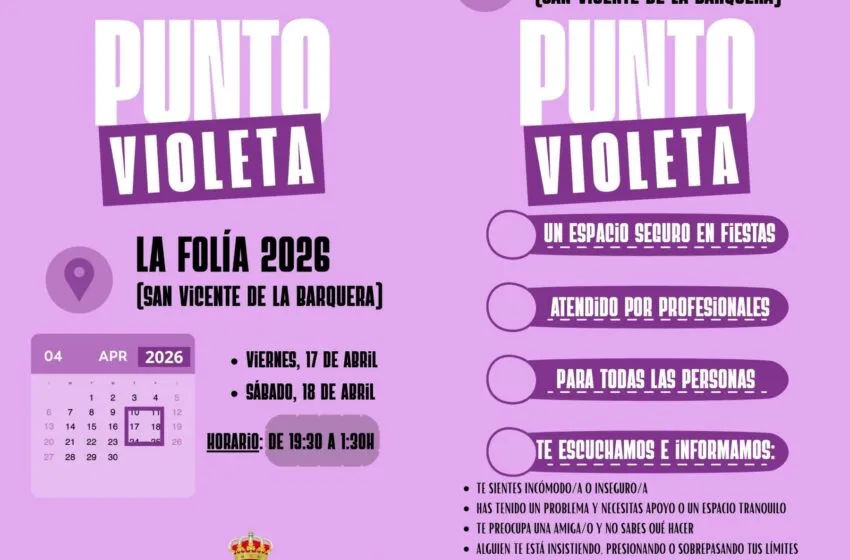  La Folía de San Vicente tendrá un Punto Violeta de atención contra la violencia de género