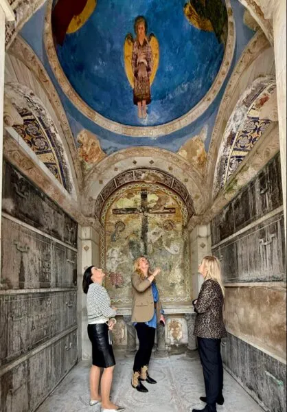 Noticias de Cantabria | El Cántabro | Finaliza la recuperación de la pintura mural del panteón de la familia Pardo en Ciriego