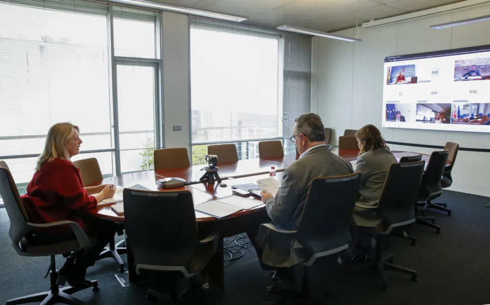 Imagen de archivo de la consejera Susinos en una conferencia sectorial (Foto: Oficina de Comunicación)