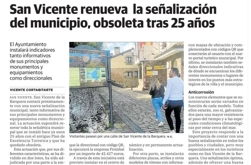  SUMINISTRO CON INSTALACIÓN Y GESTIÓN DE 2 TOTEMS 100% DIGITAL Y SUMINISTRO CON INSTALACIÓN DE SEÑALÉTICA TURÍSTICA INFORMATIVA, con fondos Next Generation de la Unión Europea