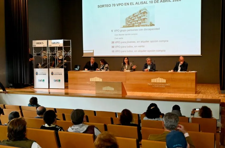 Santander finaliza el mayor sorteo de VPO de su historia con la adjudicación de 70 más