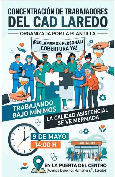 Noticias de Cantabria | El Cántabro | CSIF mantiene el pulso en el CAD de Laredo y respalda la protesta por la falta de personal