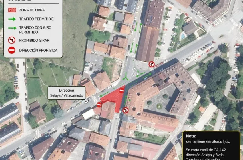 Noticias de Cantabria | El Cántabro | Desvío de tráfico en Sarón por obras de saneamiento a partir del 18 de mayo en la Avda. Torrelavega