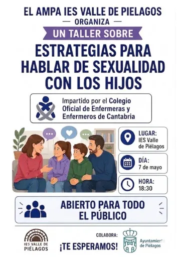 Noticias de Cantabria | El Cántabro | El AMPA del IES Valle de Piélagos organizará este jueves un Taller sobre estrategias para hablar de sexualidad con los hijos