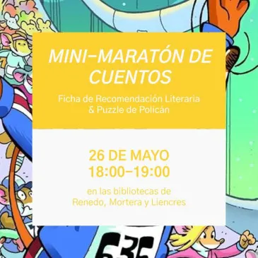  Las tres bibliotecas municipales del Ayuntamiento de Piélagos organizarán este martes un mini maratón de cuentos para los más pequeños de la casa