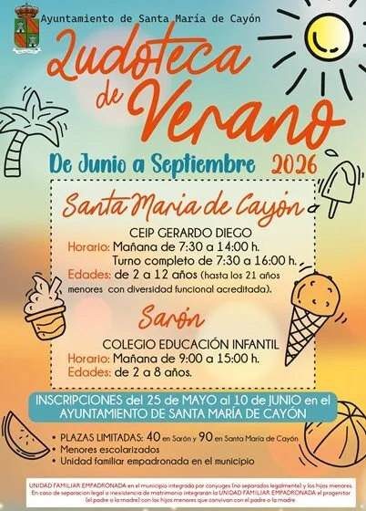 Noticias de Cantabria | El Cántabro | Abierto el plazo de inscripciones de la Ludoteca de Verano 2026