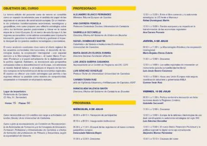 Noticias de Cantabria | El Cántabro | El Parlamento de Cantabria acogerá en julio un curso universitario sobre el futuro de las regiones en la Europa 4.0