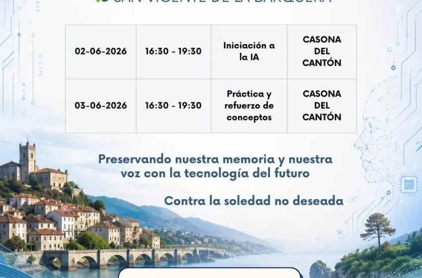  La Casona del Cantón acogerá un curso gratuito sobre IA