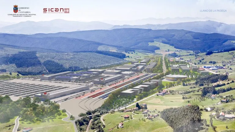 Vista aérea de la infografía del PSIR AIEP Llano de La Pasiega