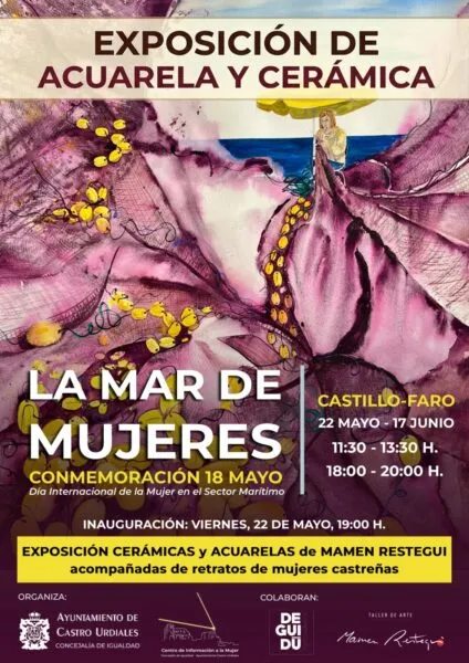 Noticias de Cantabria | El Cántabro | Castro Urdiales se sumerge en “La Mar de Mujeres”, la nueva exposición de acuarela y cerámica de Mamen Restegui