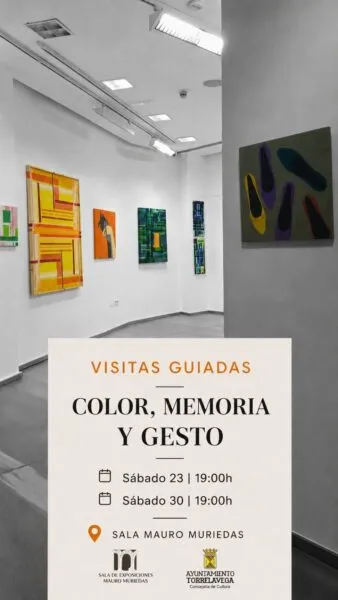 Noticias de Cantabria | El Cántabro | La Sala Mauro Muriedas acogerá dos visitas guiadas a la exposición “Color, Memoria y Gesto”