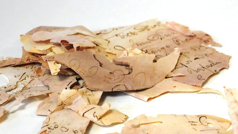 Imagen de uno de los trabajos de recuperación de documentos que se muestran en la exposición. Foto: Oficina de comunicación