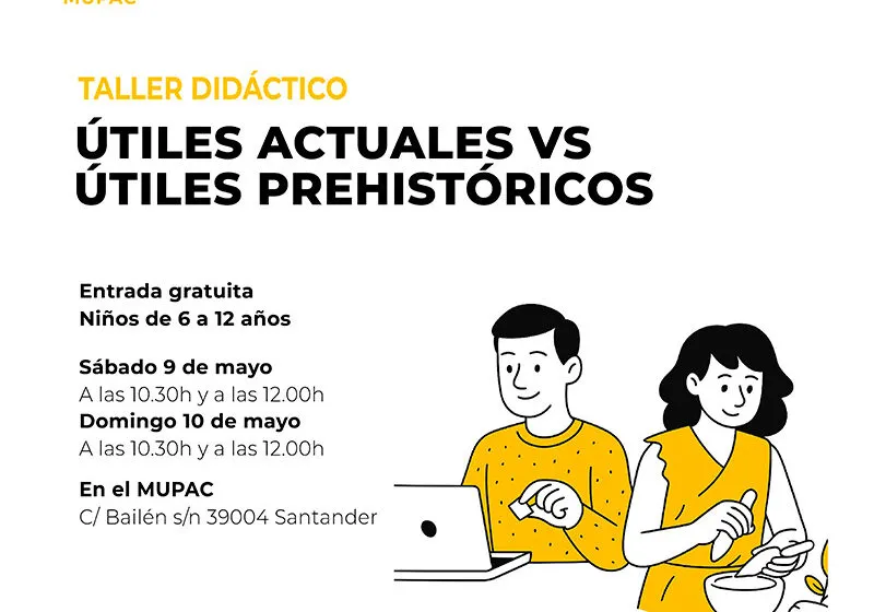 El MUPAC convoca un nuevo taller pedagógico en torno al uso de los útiles paleolíticos en contraposición con los modernos. (Foto: Oficina de comunicación)