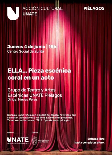 Noticias de Cantabria | El Cántabro | El Laboratorio de artes escénicas de UNATE en Piélagos concluye este jueves el proceso creativo del curso 2025-2026 con la puesta en escena de “ELLA …”