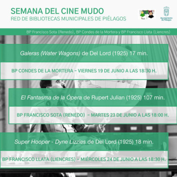 Noticias de Cantabria | El Cántabro | Las bibliotecas municipales de Piélagos organizan la Semana del cine mudo con proyecciones de algunos de los títulos de la cartelera del año 1925