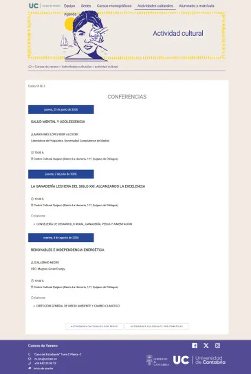 Noticias de Cantabria | El Cántabro | ‘Salud mental y adolescencia’ inaugurarán este jueves la primera de las tres conferencias organizadas por los Cursos de verano de la UC en el Centro Cultural Quijano