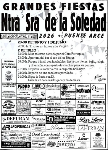 Noticias de Cantabria | El Cántabro | Arce celebrará el próximo 2 de julio los actos centrales de las Fiestas de Nuestra Señora de La Soledad