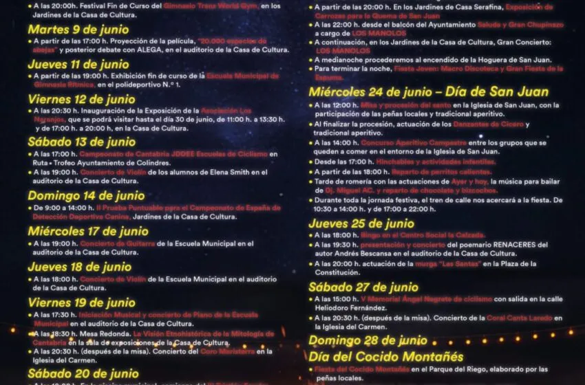 Noticias de Cantabria | El Cántabro | COLINDRES CELEBRA SAN JUAN CON EL CONCIERTO DE LOS MANOLOS Y UN AMPLIO PROGRAMA DE ACTIVIDADES PARA TODOS LOS PÚBLICOS