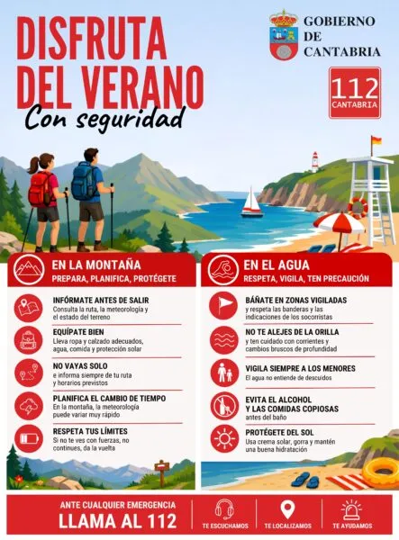 Noticias de Cantabria | El Cántabro | El Gobierno de Cantabria insiste un año más en pedir prudencia a la población para evitar accidentes este verano